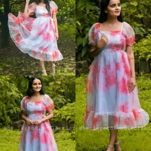 Woman Party Wear fancy Organza