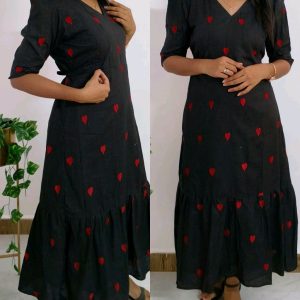 Black Red Heart Feeding Dress