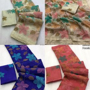 New Arrivals Fancy Floral Design Embroidery Thread Work