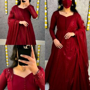 Trendy Launching This Beautiful Gown with attractive Dupatta