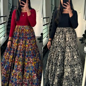 Introducing Traditional Wear Anarkali Kalamkari Print Gown