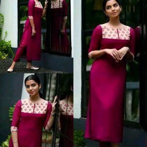 Women's Attractive Daily Wear and Short Sleeves Printed rani Kurti set