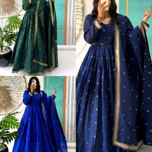 Launching Our Latest Beautiful Bigg Boss Tanuja Inspire Handloom Cotton Gown With Dupatta – Where Elegance Meets Comfort!