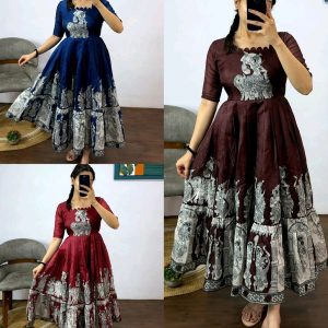 Kalamkari Khalahasti Kota Maxi