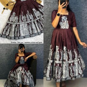Kalamkari Khalahasti Kota Maxi